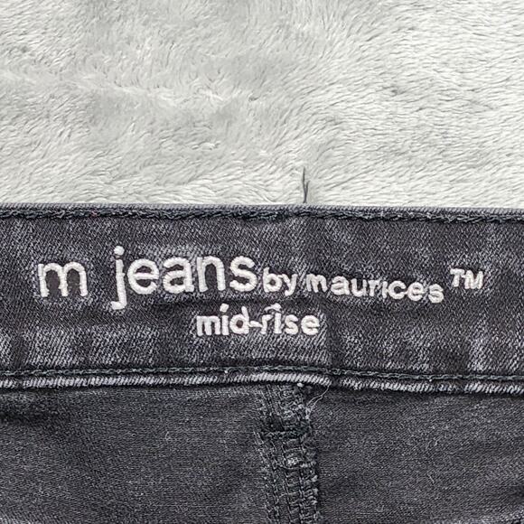 Maurices M. Jeans Womens XL X-SHORT Black Mid Rise Jegging Skinny Stretch Denim - Picture 5 of 13